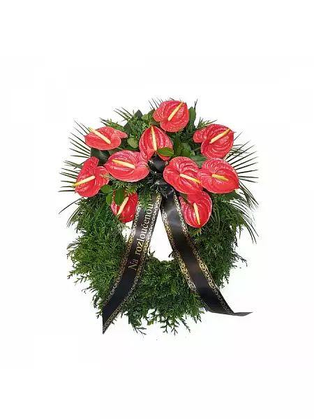 Funeral wreath Anthurium